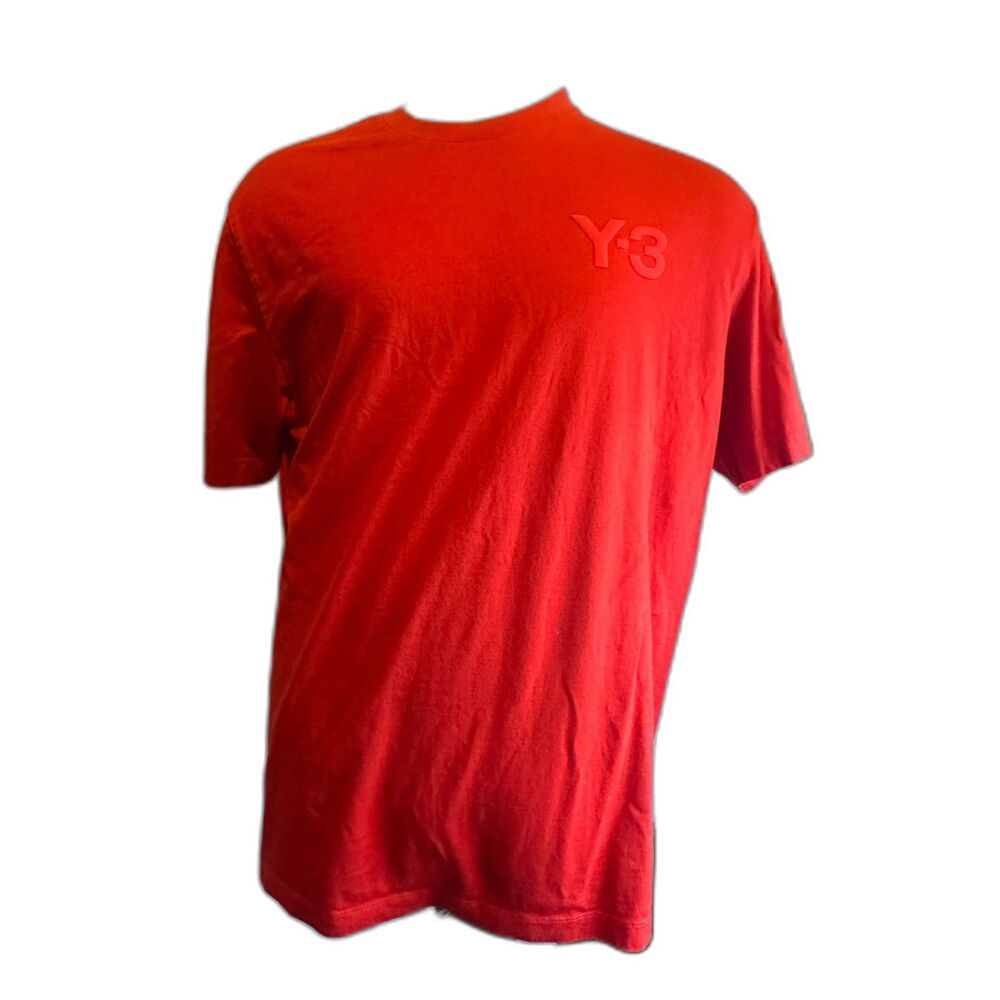 Y3  Logo T-Shirt Chest Logo Crew Neck Sz M Short Sleeves Cotton Yohju Yamamoto